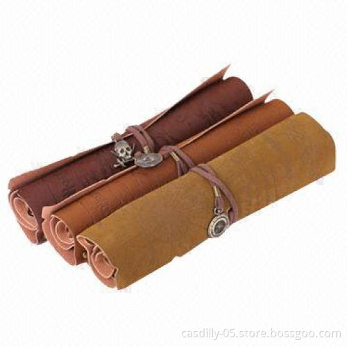 Pencil case, made of leather